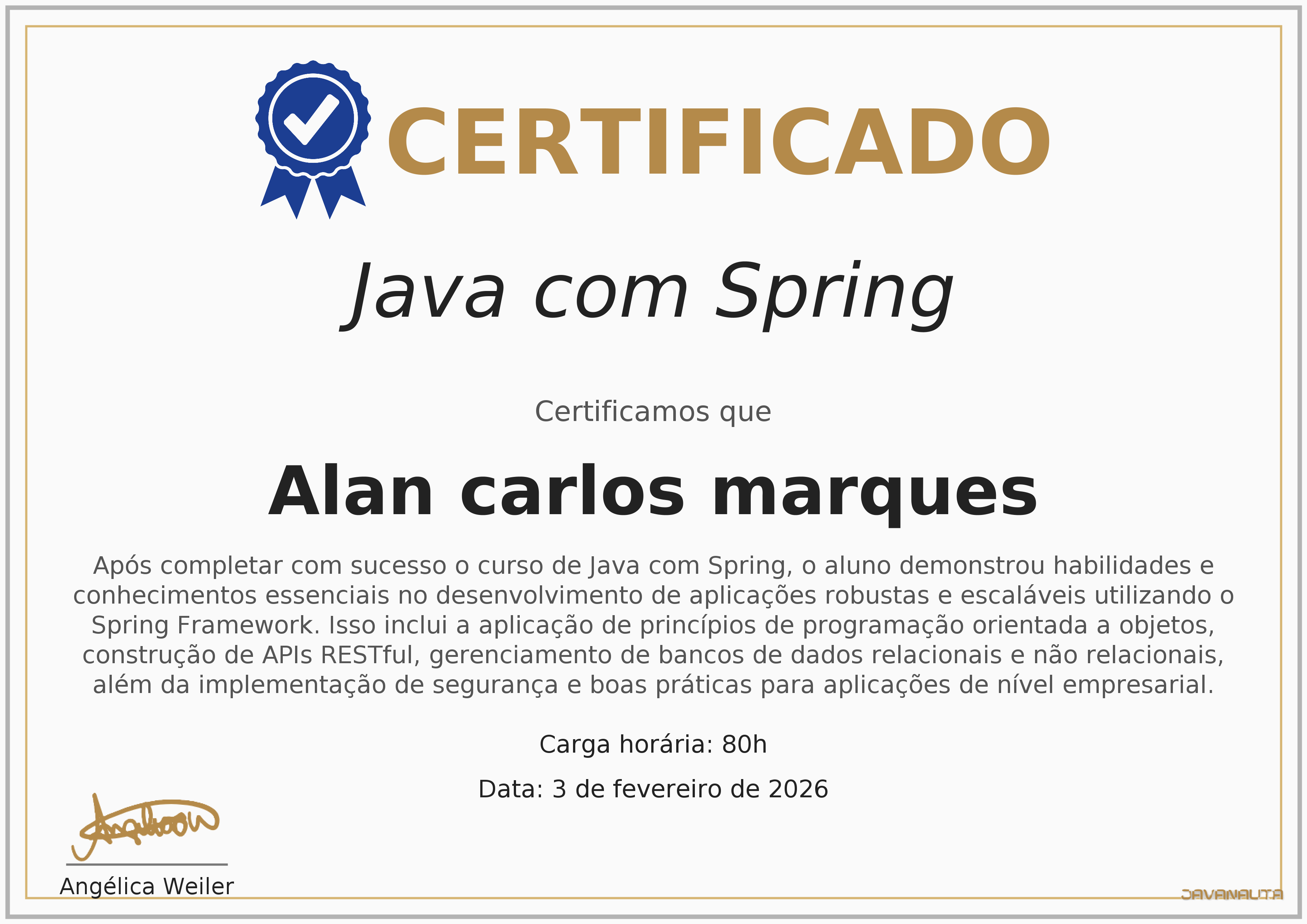 Alan Marques - Desenvolvedor Back End | Java | Python | Spring boot ...