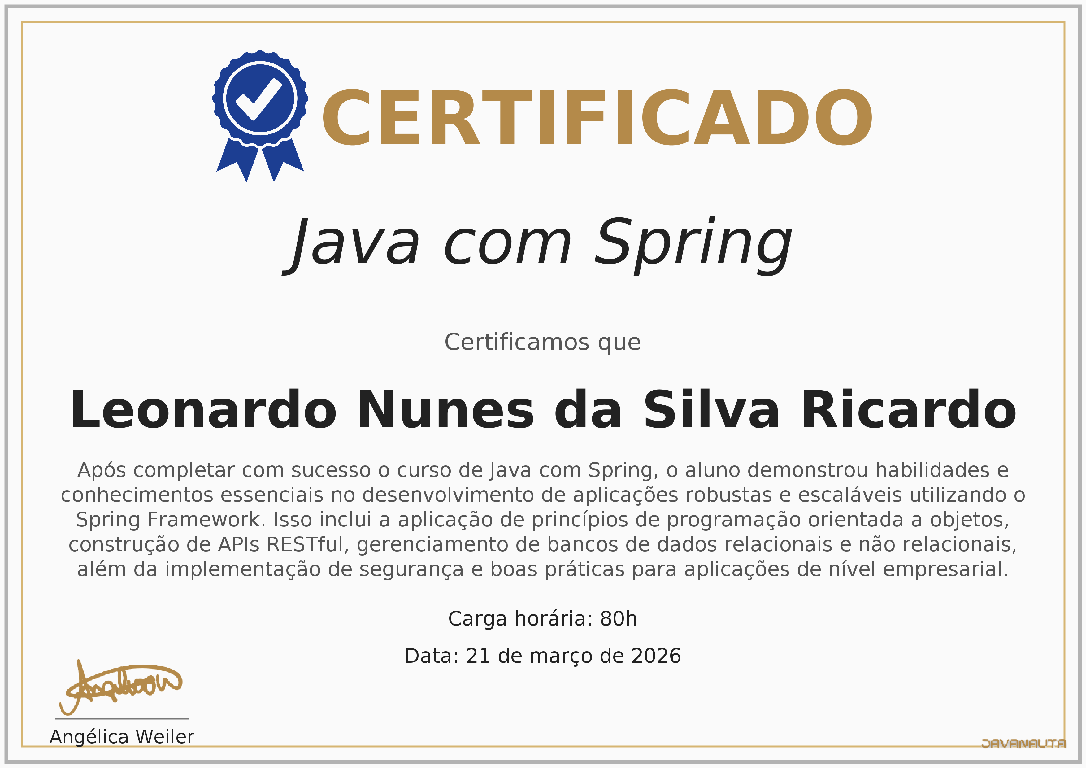 Leonardo Ricardo - Desenvolvedor Full Stack | Java | JavaScript ...