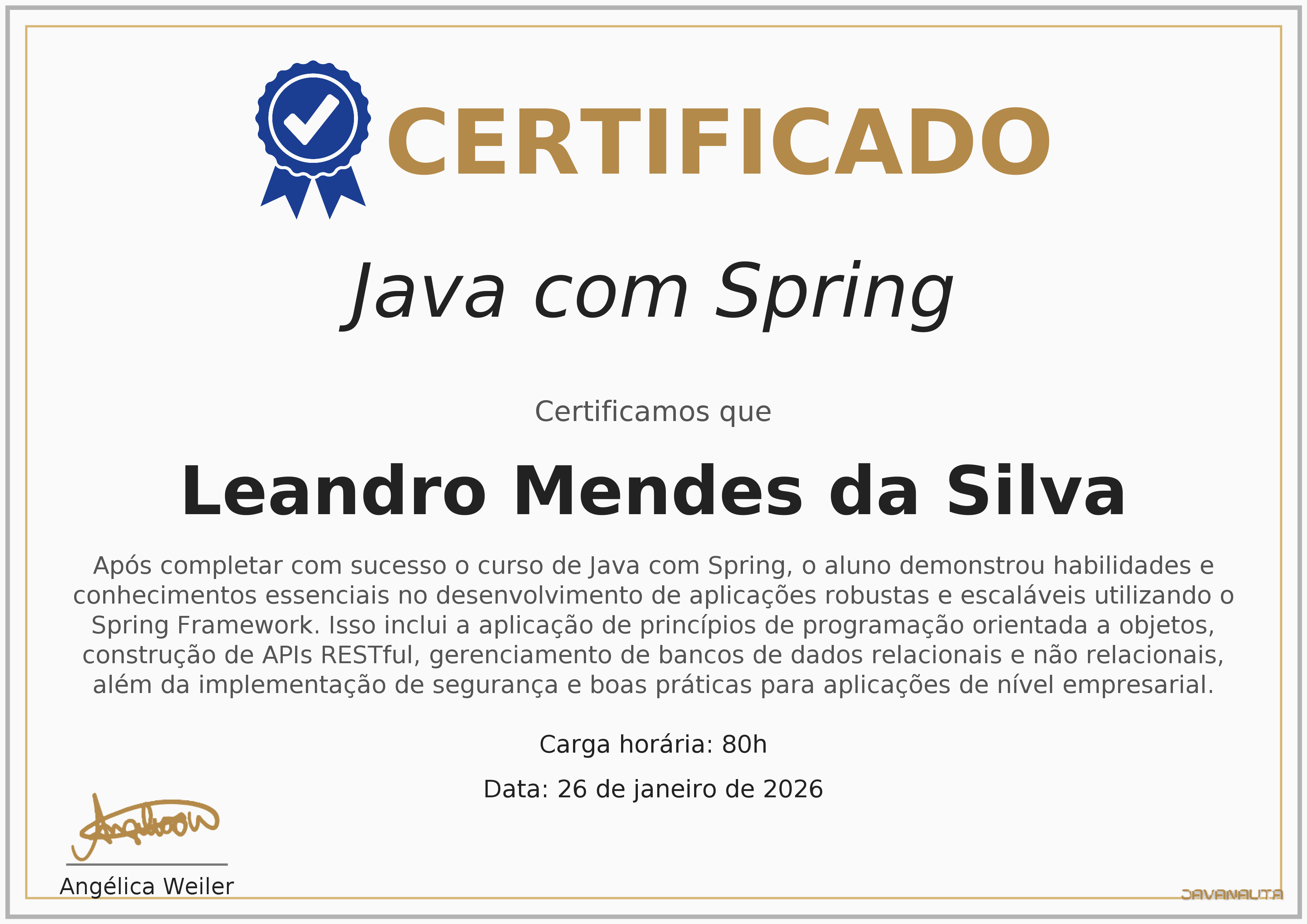 Leandro Mendes da Silva - Desenvolvedor Full Stack | Desenvolvedor Java ...